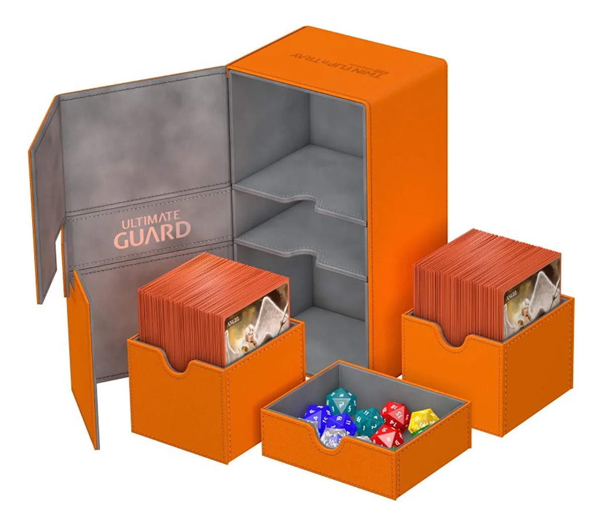 Ultimate Guard Ugd010779 Caixa Individual para Baralhos Flip N Tray Xenoskin 200, Laranja