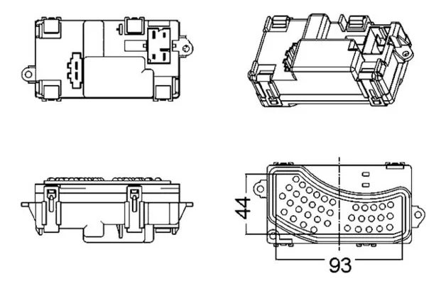 Regulador de ventilador interno Mahle Abr 5 000s, ventilador