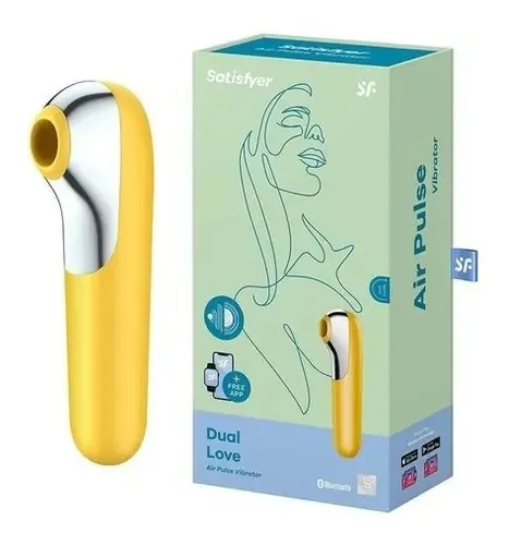 Brinquedo sexual amarelo Satisfyer Dual Love Dildos Clitoral