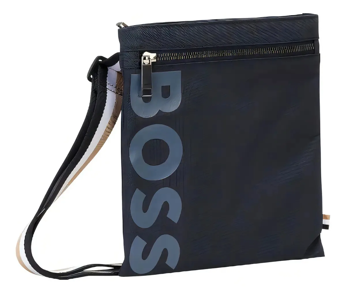 Bolsa estilo Boss Messenger com logotipo azul