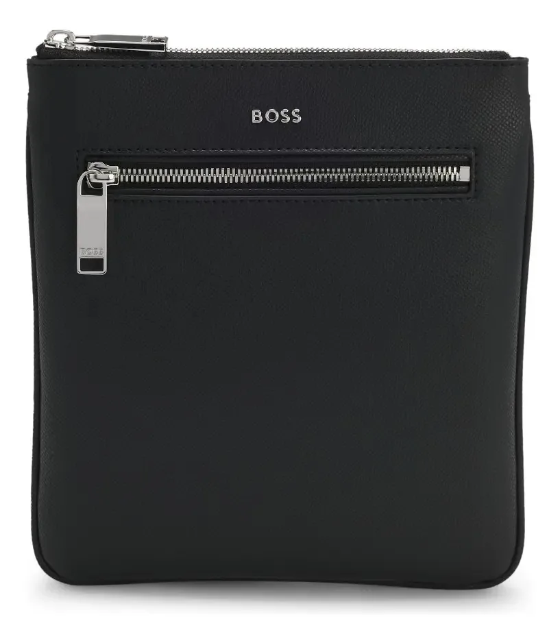Bolsa de envelope Boss para homens com acabamentos em preto polido