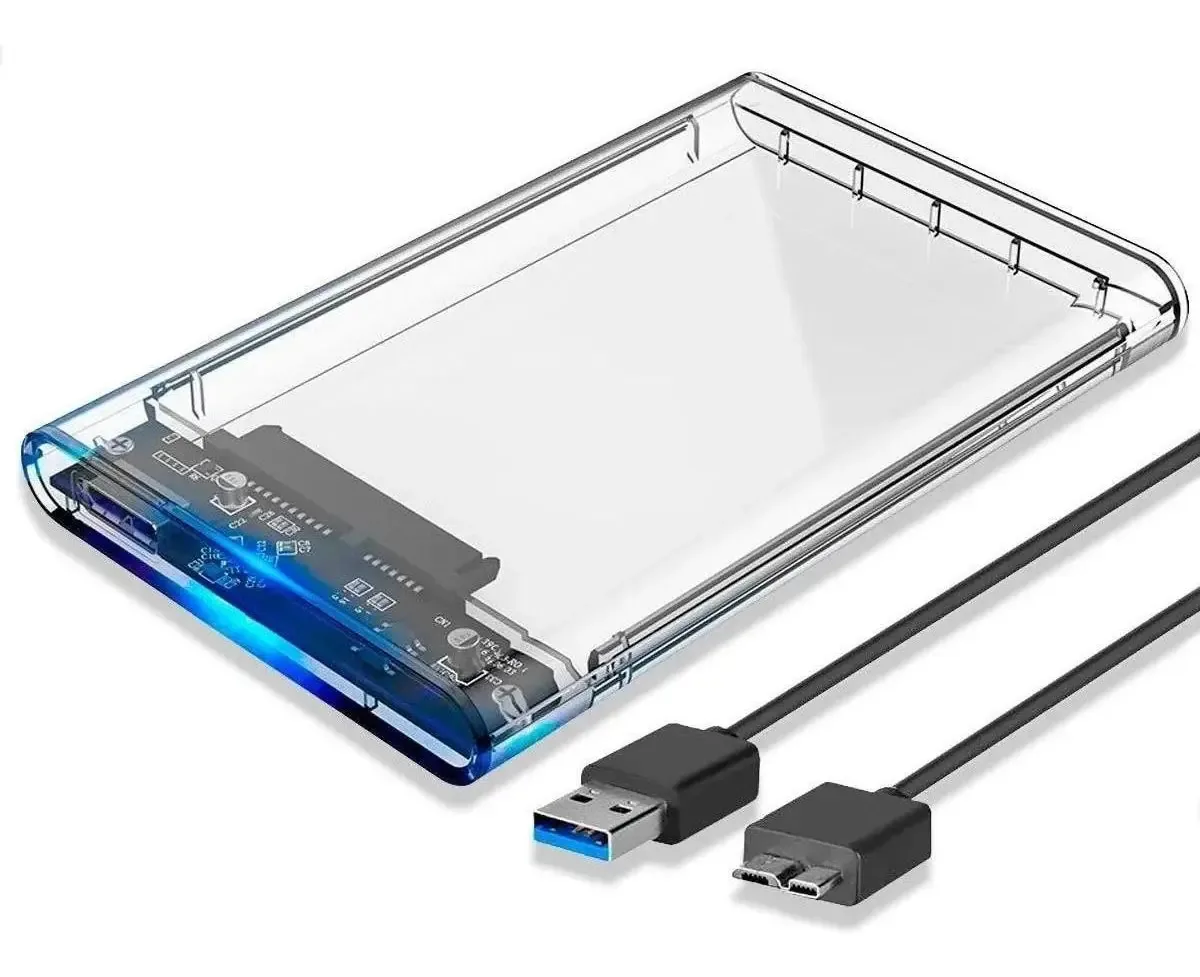 Case Para Hd Externo Transparente Notebook Sata 2.5 Usb 3.0