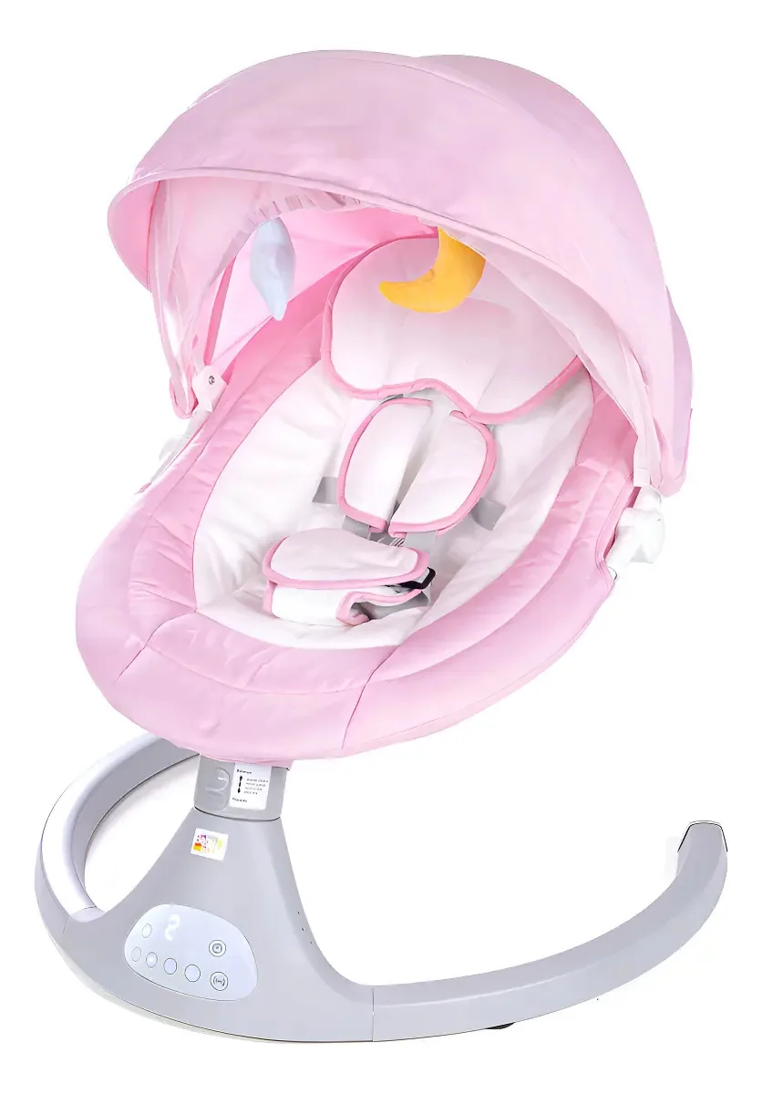 Baby Style Cadeira de balanço para bebês descanso automatico Rosa Liso