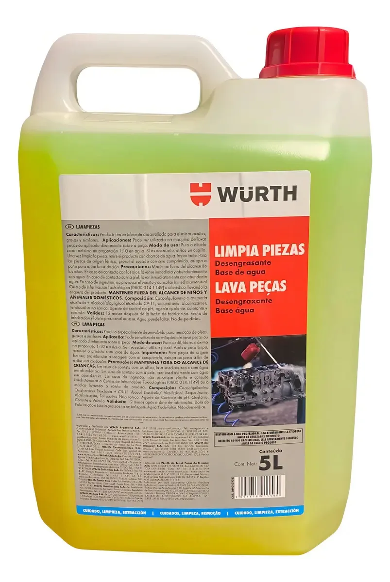 Desengraxante Wurth Base Água 5 Litros