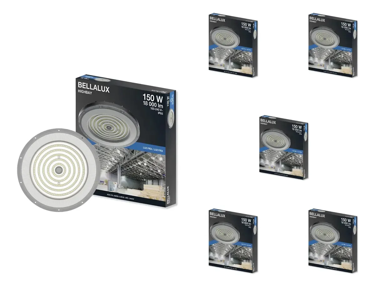 6 Luminárias 150w 6500k 18000lm Bellalux