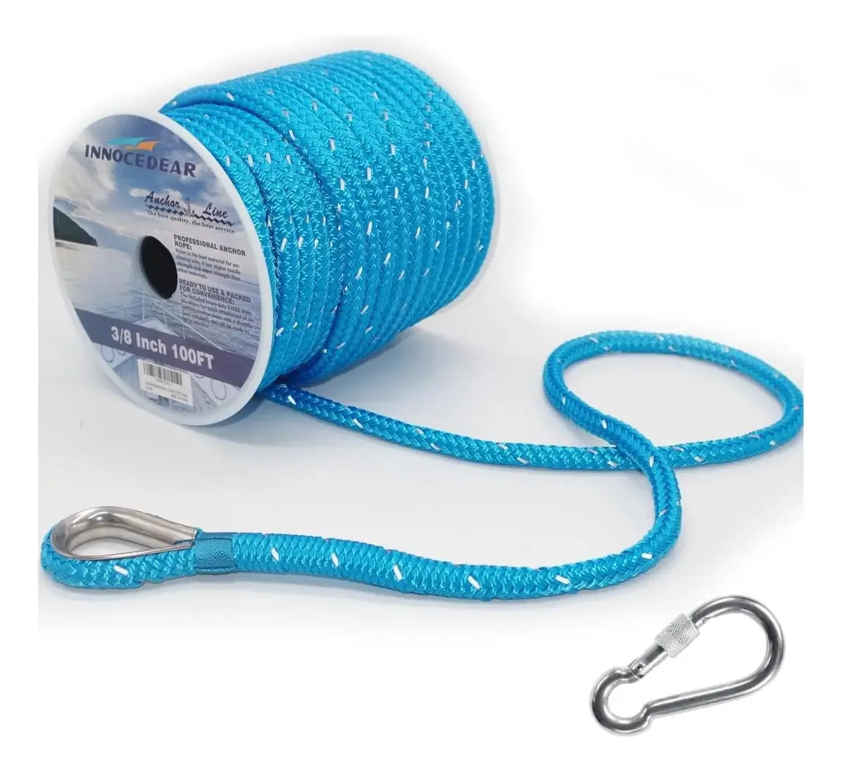 Linhas de ancoragem de nylon trançado duplo Hi-Boats Marine