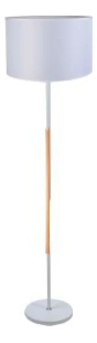 Luminária de chão Luminaria Nordic Tela de tecido minimalista Estrutura branca Tela branca