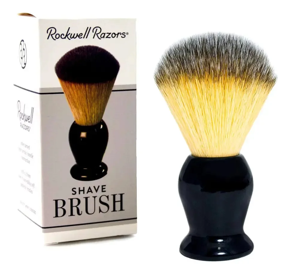 Pincel De Barbear Rockwell Cerdas Sintéticas