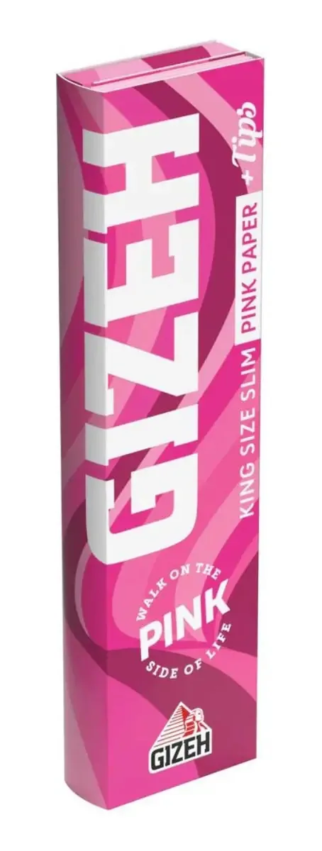 Papéis de sabor sem sabor Gizeh Pink King Size + Tips
