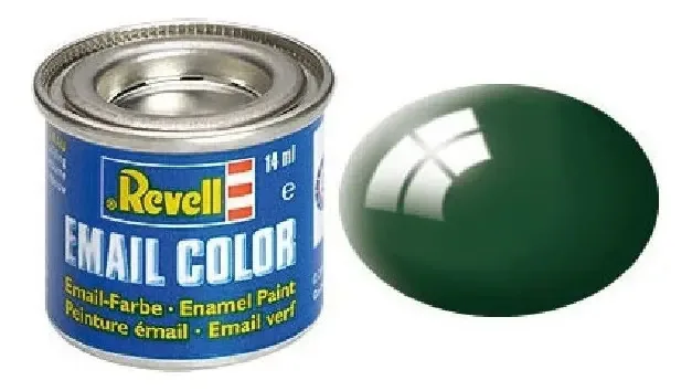 Tinta Esmalte Sintético Verde Musgo Brilhante 14ml Revell 32162 Modelismo