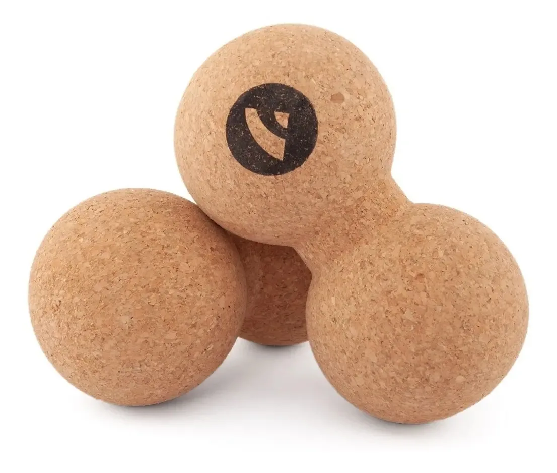 Bola Lacrosse Liberação Miofascial Dupla Cortiça Natural Cortiça Natural