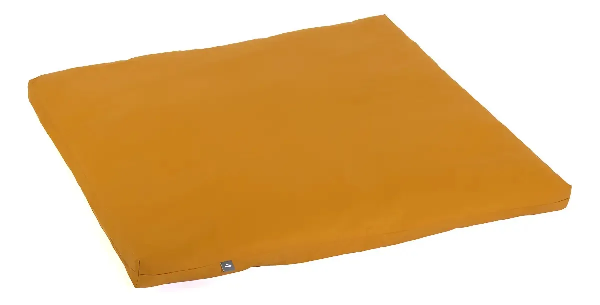 Yogateria Zabuton Almofada Yoga Plana Zafu 80x80cm Cor Mostarda
