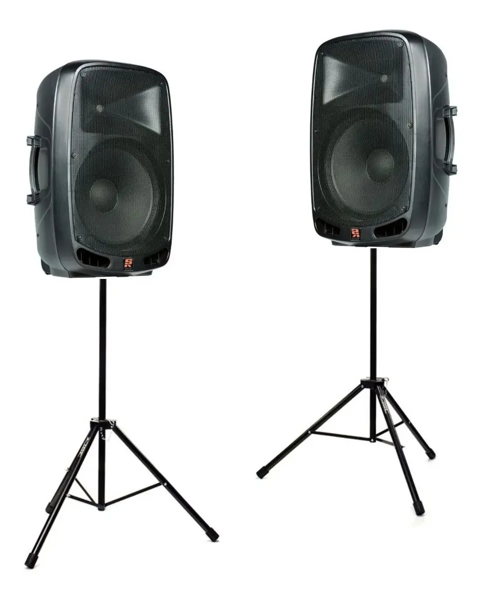 2 Caixas De Som Bluetooth Mp3 Staner Ps-1501 + Tripés