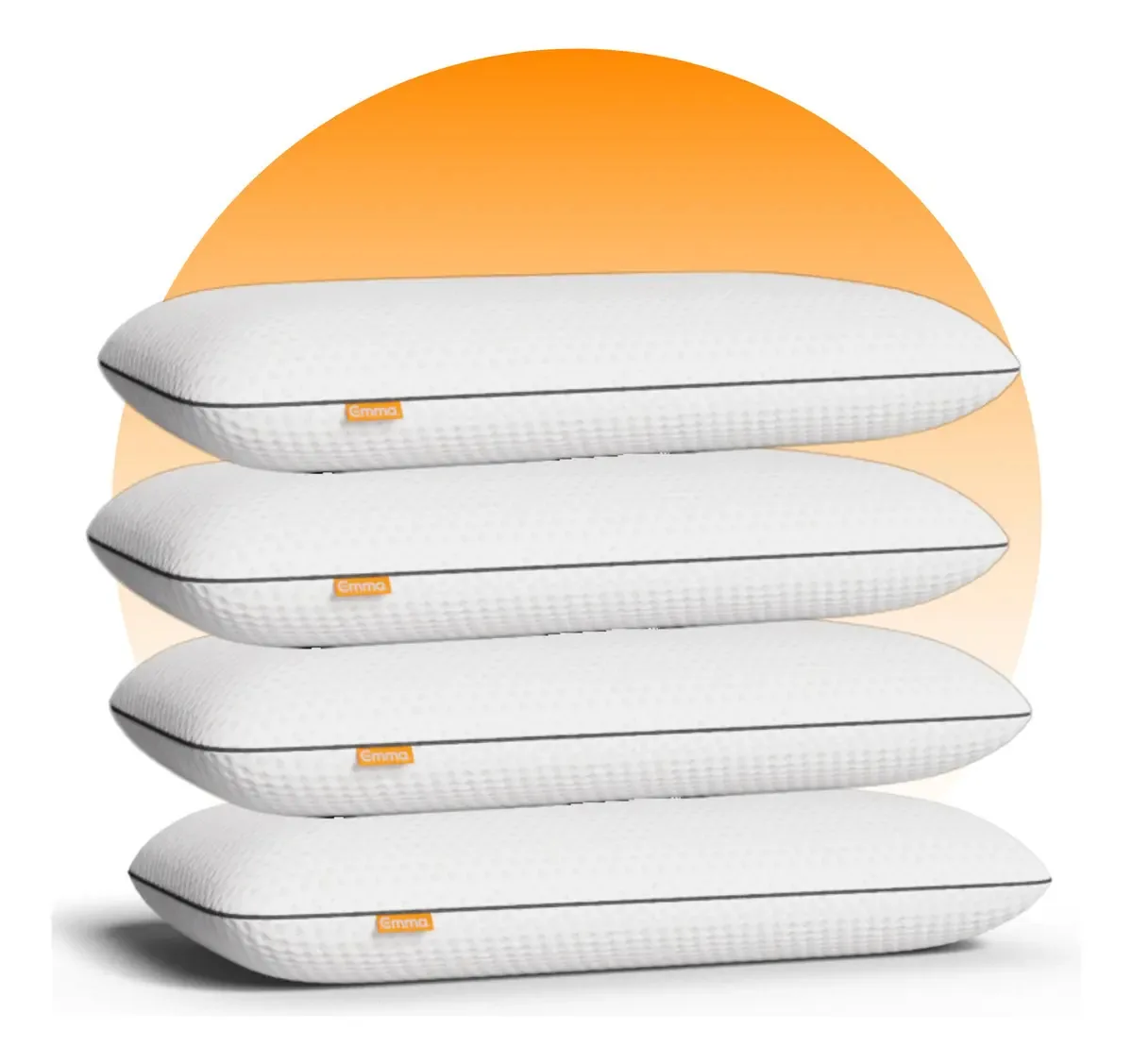 Kit Com 4 Travesseiros Memory Nasa Emma Basics Cor Branco