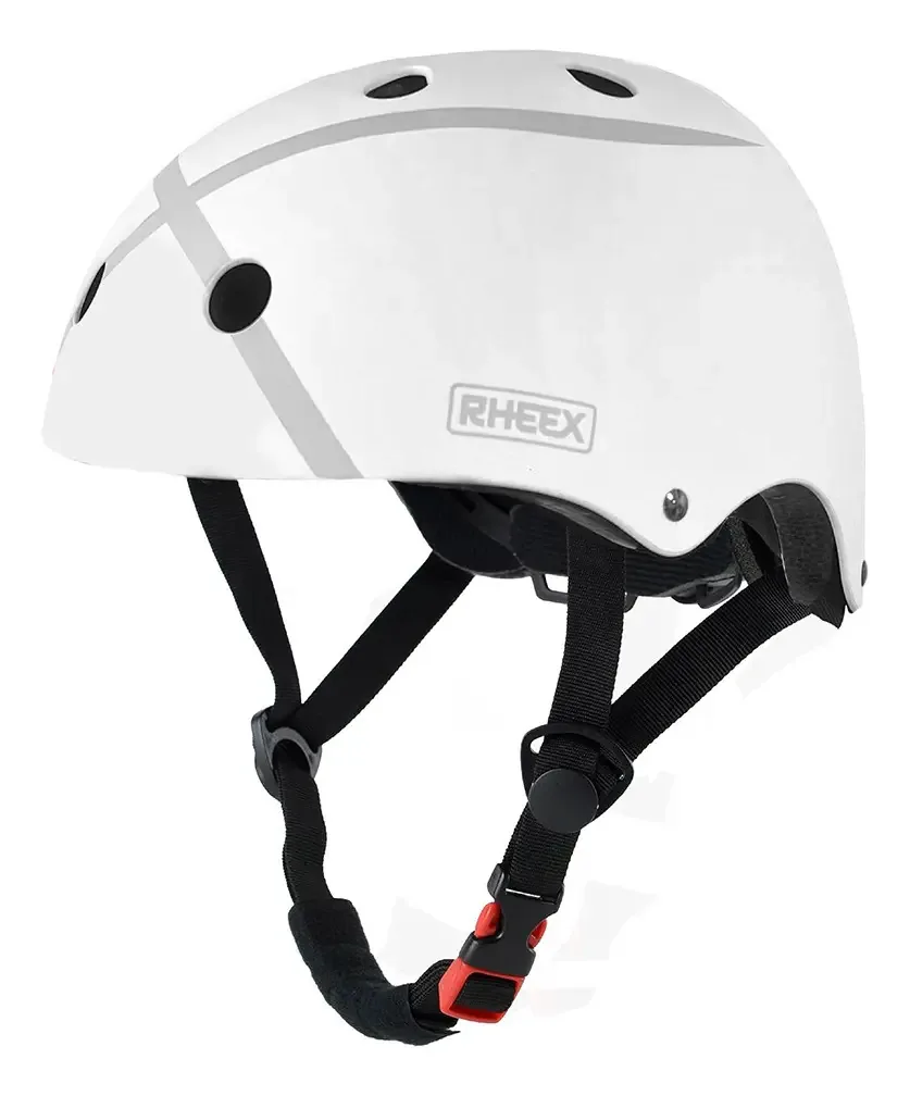 Capacete de bicicleta Urban Skateboard com ventilação e conforto branco S