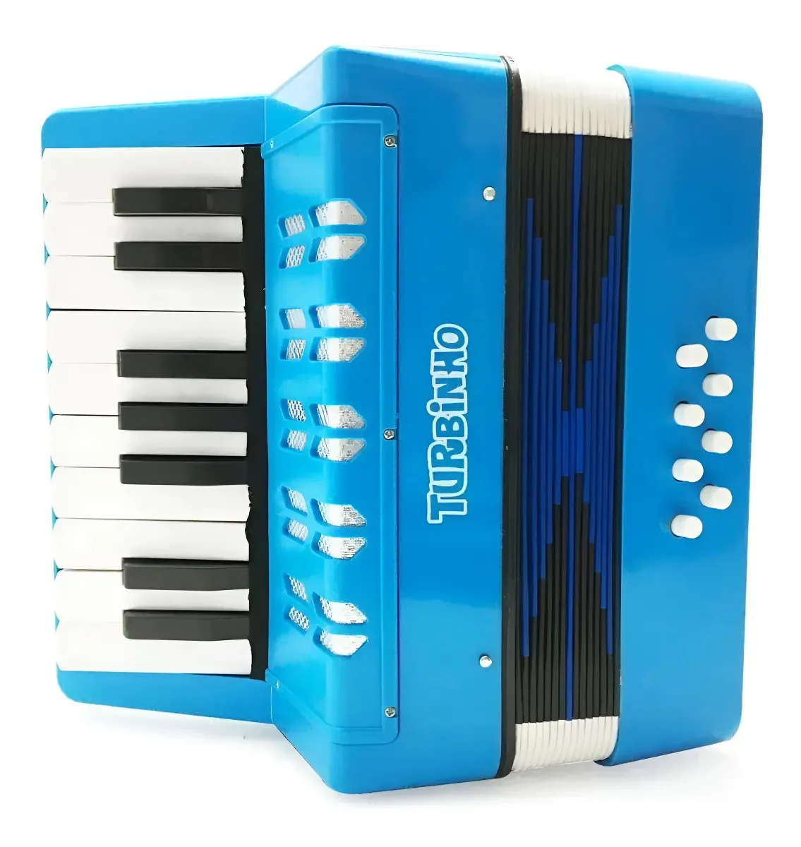 Acordeon Infantil 8 Baixos Turbo 104.lb 17 Teclas Azul Claro