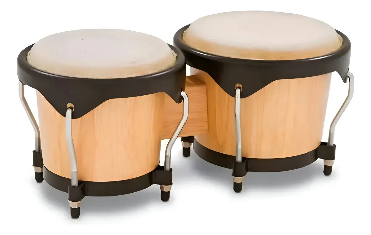 Bongo de madeira Jbs-602 Knight de 6,5" e 7,5" — cor trovão, cor natural e acabamento natural