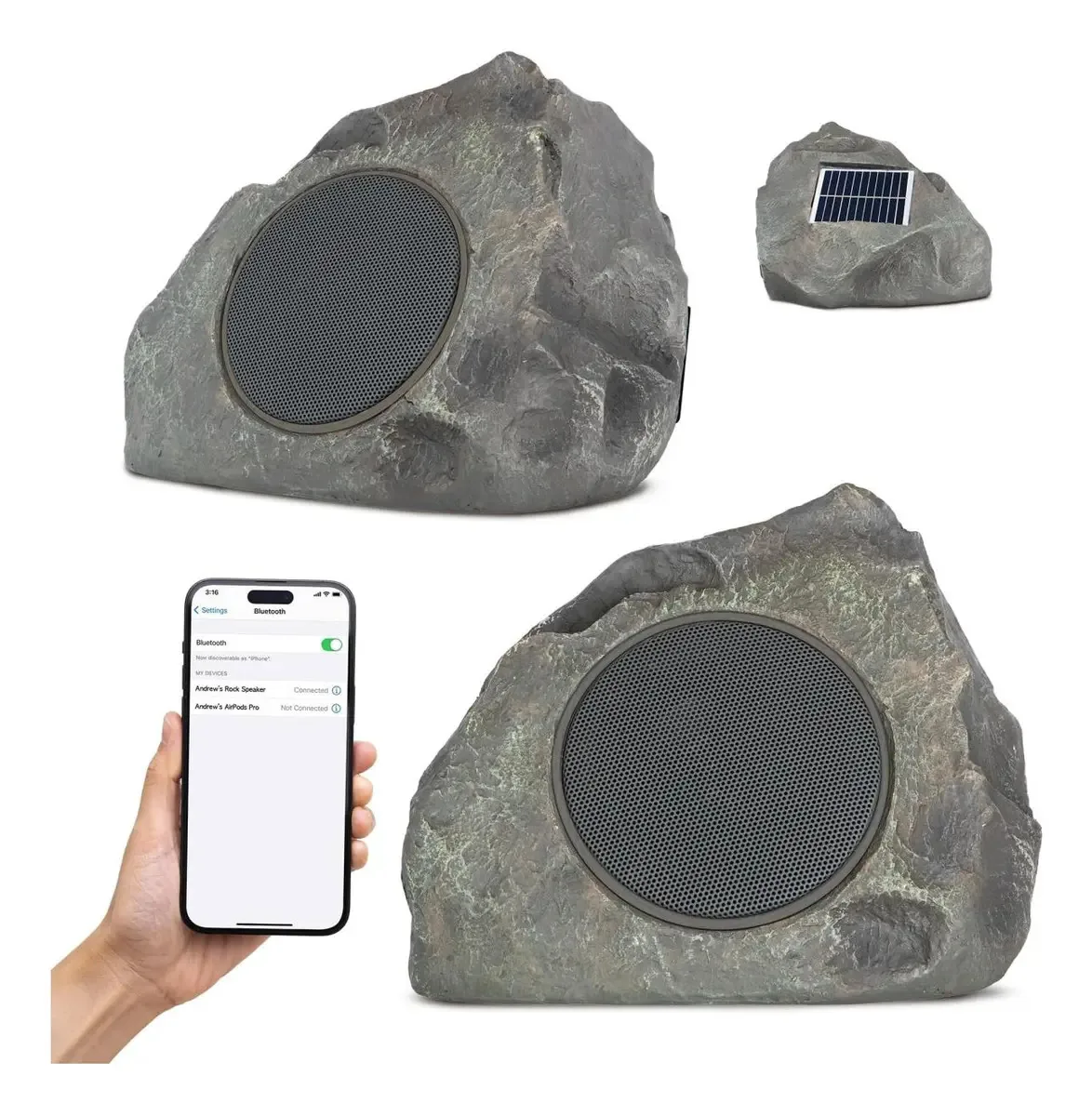 Alto-falantes à prova d'água dos alto-falantes solares Homewell Rock