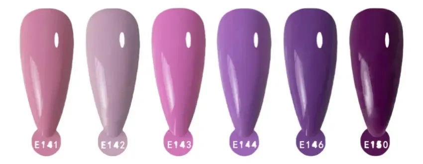 Linha De Gel Semipermanente Lé Kasi 6 Esmaltes Para Unhasuv E Cor Wgel-e