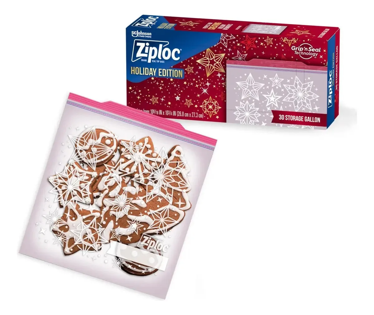Sacos De Armazenamento De Alimentos De Galão Ziploc, De E