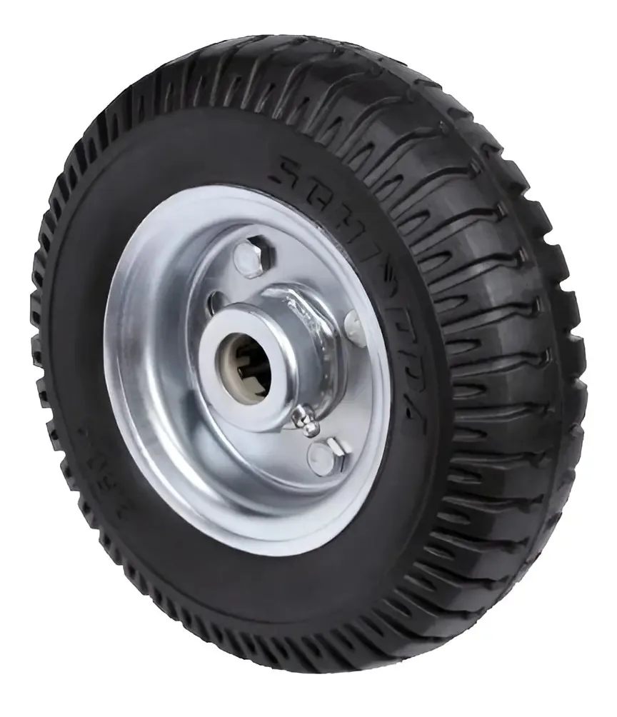 Roda Maciça 215mm Movitom 200kg Borracha e Aço para Carrinhos