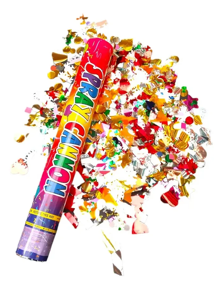 Lançador de confetes metálico Bazooka 40 cm