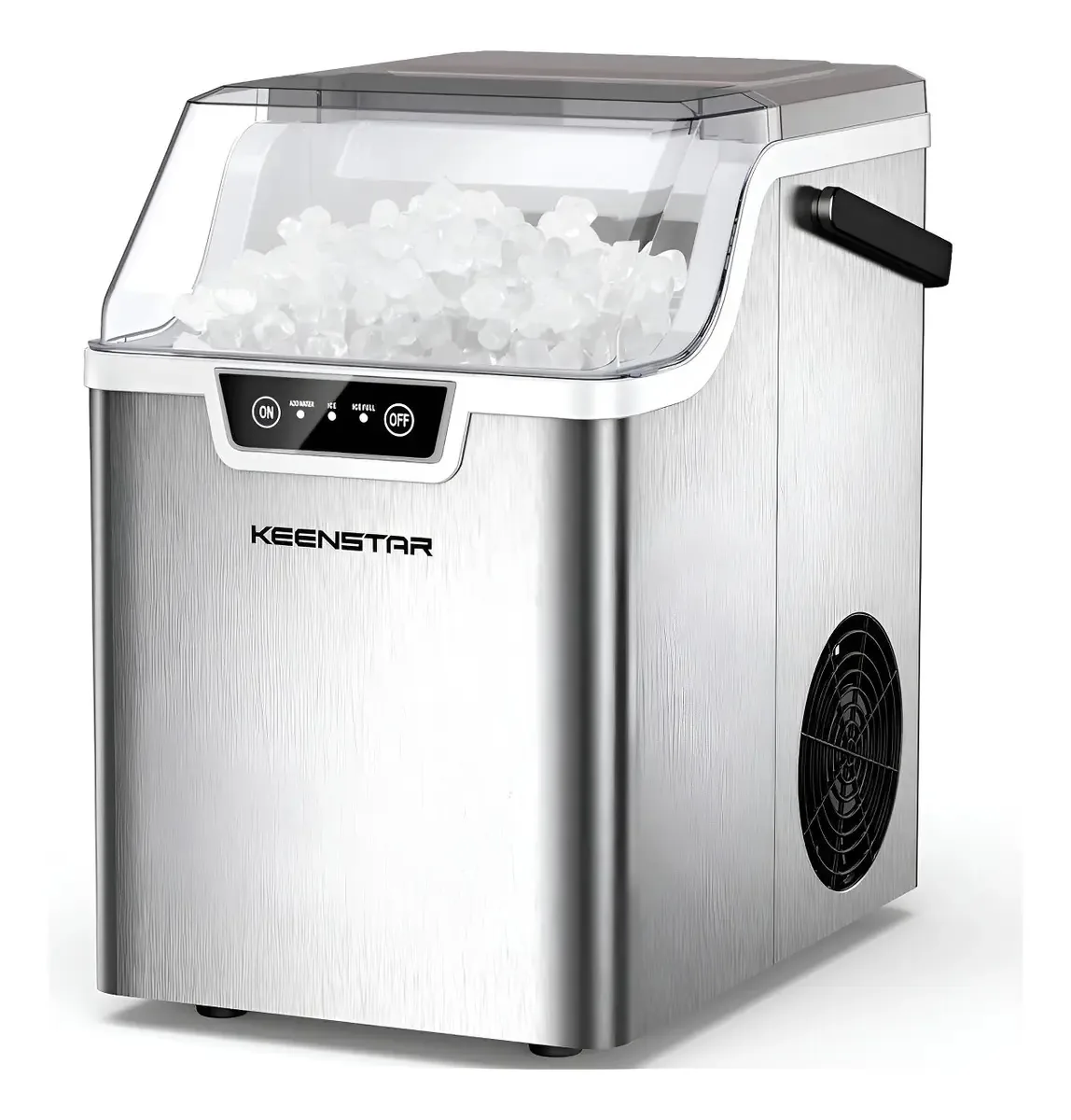 Máquina compacta de gelo Nugget, produção rápida e