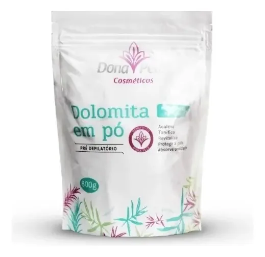 Pó De Dolomita Donapele 800g Depilação Cera Hidrossolúvel
