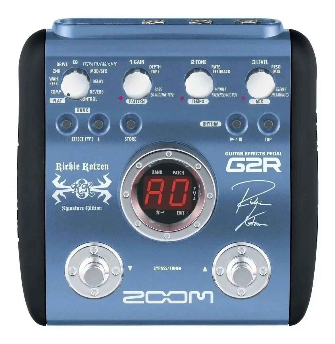 Pedaleira Para Guitarra Zoom G2r Richie Kotzen Azul