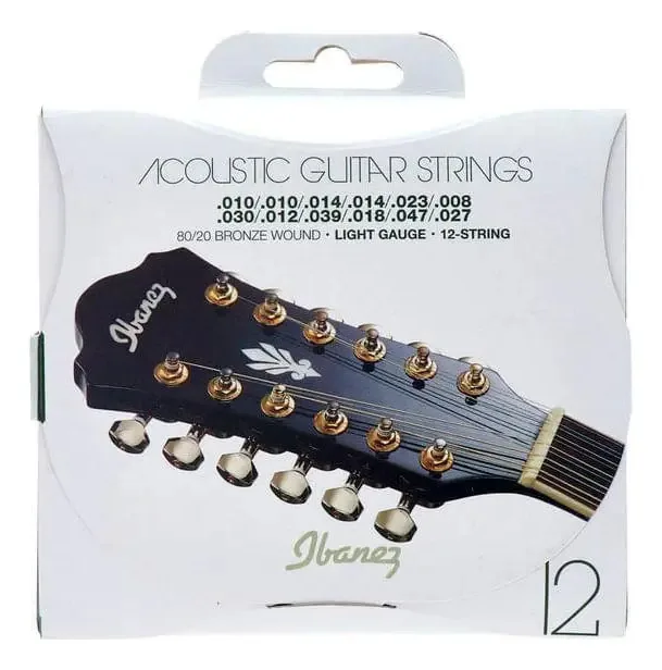 Cordas de guitarra folclórica de 12 cordas Ibanez IACS12c