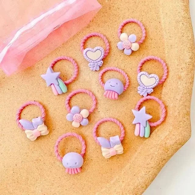 Kit Mini Elásticos De Cabelo Infantil 2cm Com 10 Unidades Cor Diversos 02 Diversos