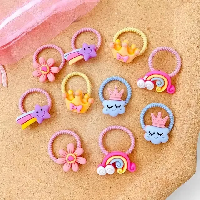 Kit Mini Elásticos De Cabelo Infantil 2cm Com 10 Unidades Cor Diversos 01 Diversos