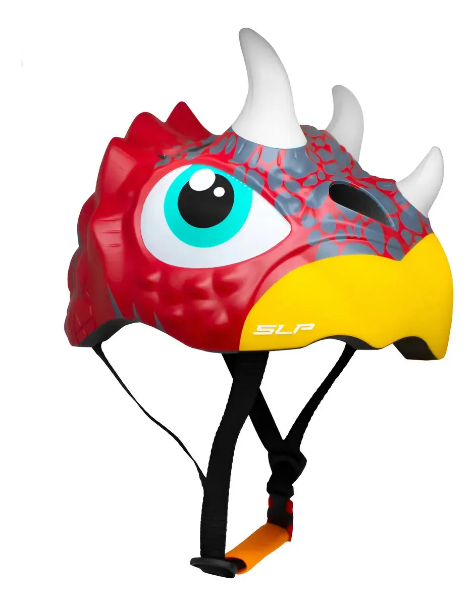 Rolos de proteção para bicicletas infantis Slp Helmet com formas, cor vermelha, tamanho M