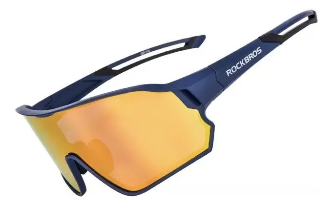 Óculos esportivos polarizados Rockbros Blue Rkb-1934 para ciclismo e corrida, óculos esportivos