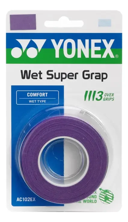 Overgrip Yonex Super Grap Roxo Com 3 Unidades