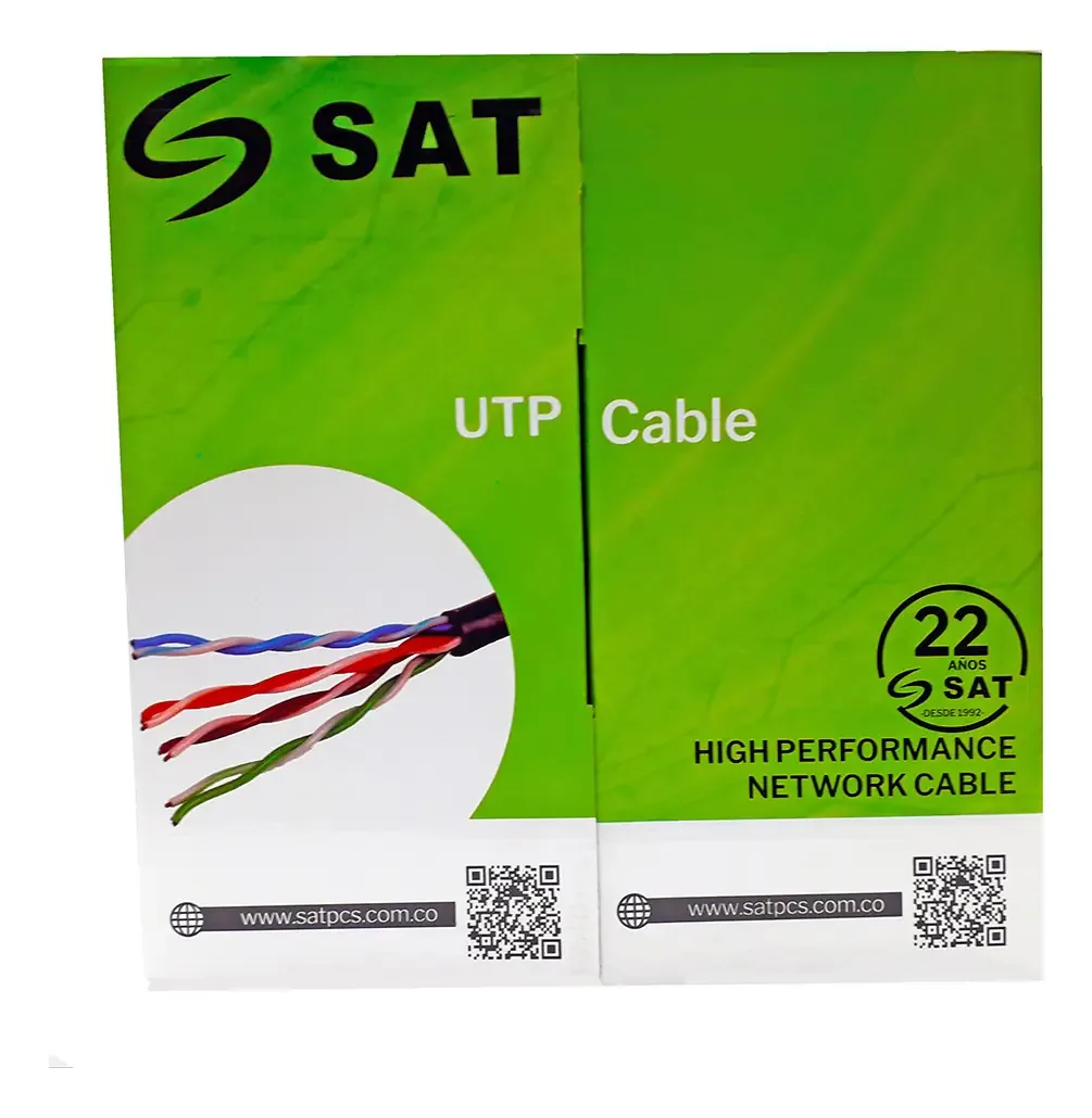 Cabo de satélite Utp Utp Sat Fluke de 0,5 mm 305 m para interior