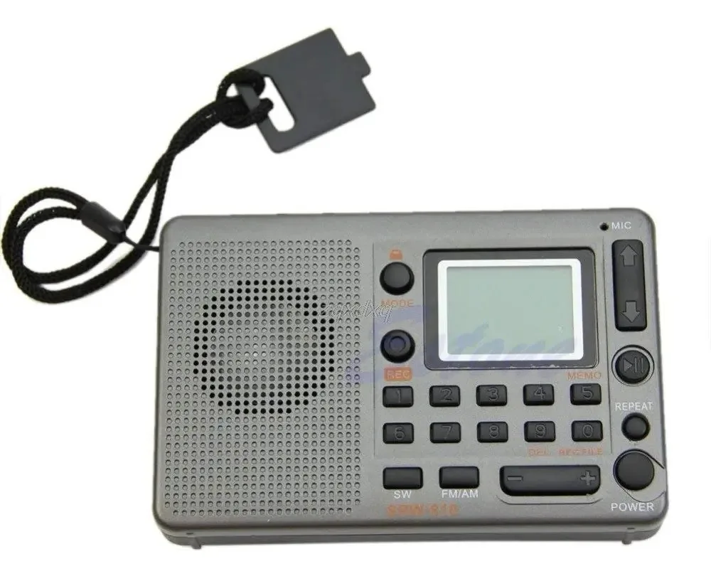 Receptor LCD Tf Digital Tuning Fm Am Sw Mp3 Player Rádio portátil de banda completa