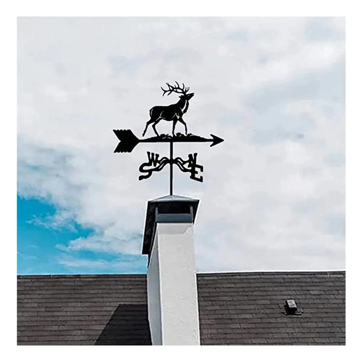 Dekoq Cata-vento, Cata-ventos Cata-vento Silhueta De Veado Sika, Cata-vento Decorativo, Enfeites Criativos Para Jardins De Terraço No Telhado