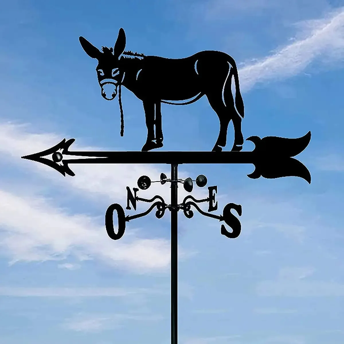 Cata-vento, Cata-ventos Cata-vento Com Estaca De Jardim De Animais Cata-vento De Ferro Ornamento Preto Acetinado Para Decoração De Pátio De Montagem Ferramenta De Medição Profissional Pátio De...