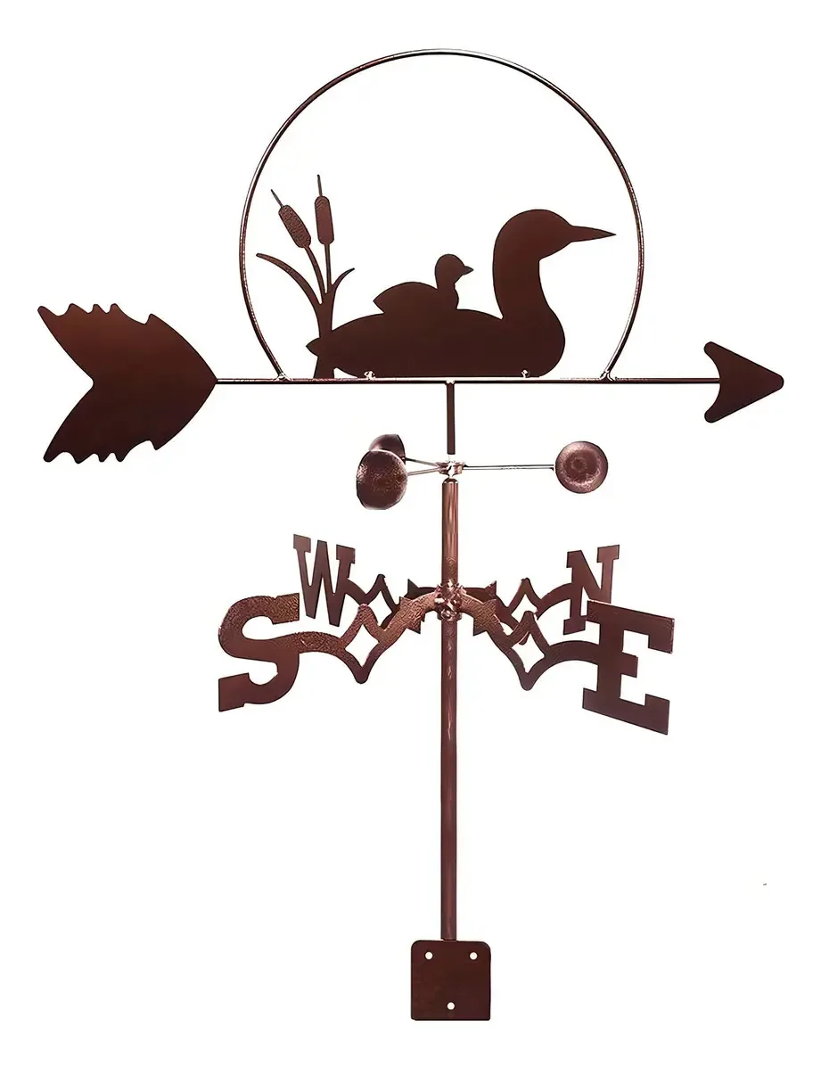 Cata-vento, Cata-ventos Weathervane Família de Patos Silhueta Cata-vento Indicador de Direção de Aço Inoxidável Weathercock com Revestimento para Exterior Estaca de Jardim Animal Arte Decorativa