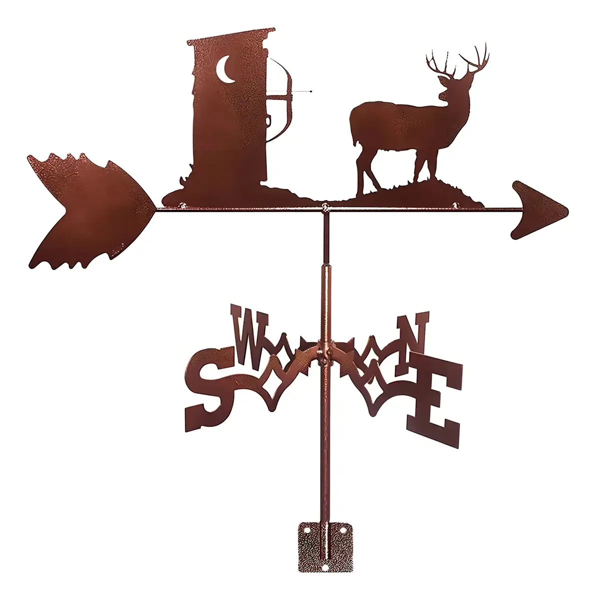 Cata-vento, Cata-ventos Cata-vento De Veado De Caça Cata-vento De Ferro Fundido Com Indicador De Direção Do Vento Montado No Telhado Cata-vento De Vento Decorações De Metal De Jardim Para Pátio De...