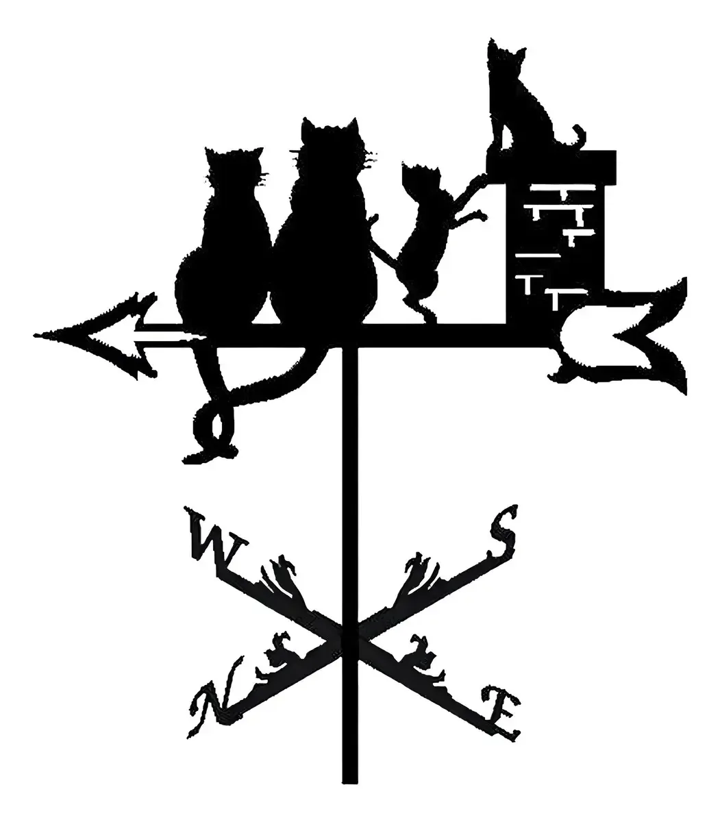 Dekoq Cata-vento, Cata-ventos Indicador De Direção Do Vento, Cata-vento De Metal, Montagem No Telhado Do Jardim, Decoração De Pátio, Cata-vento Para Jardim De Fazenda