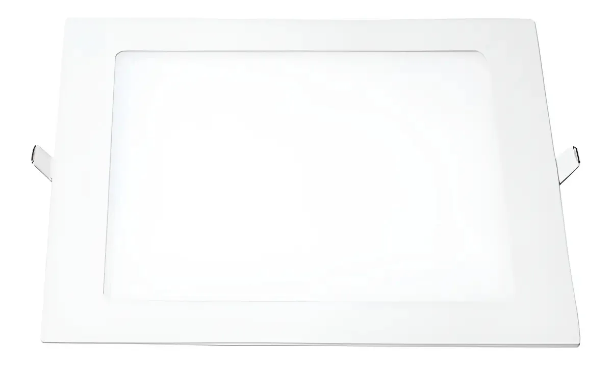Pacote de 10 painéis LED quadrados embutidos de 12 w, quente e frio, 800 lm, estrutura neutra (4000 K)