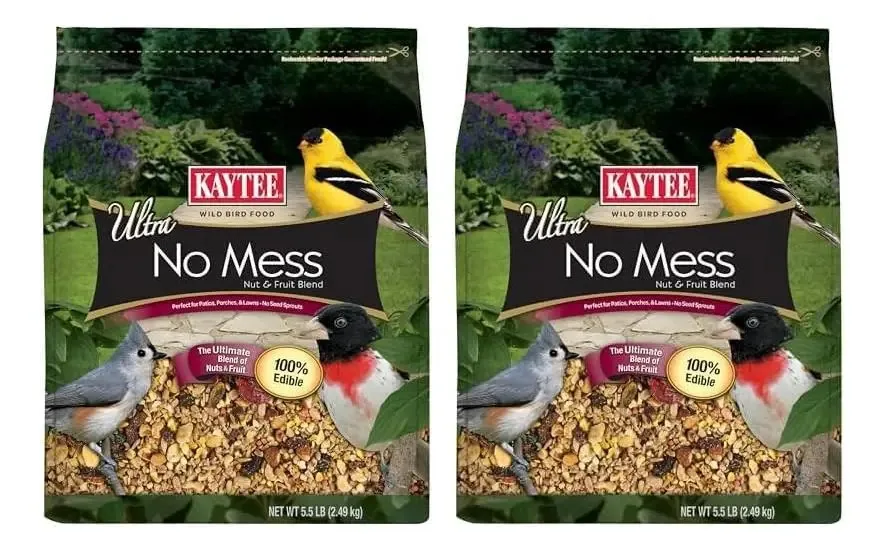 Kaytee Wild Bird Waste Free Nut E Fruit Food Seed Blend Para