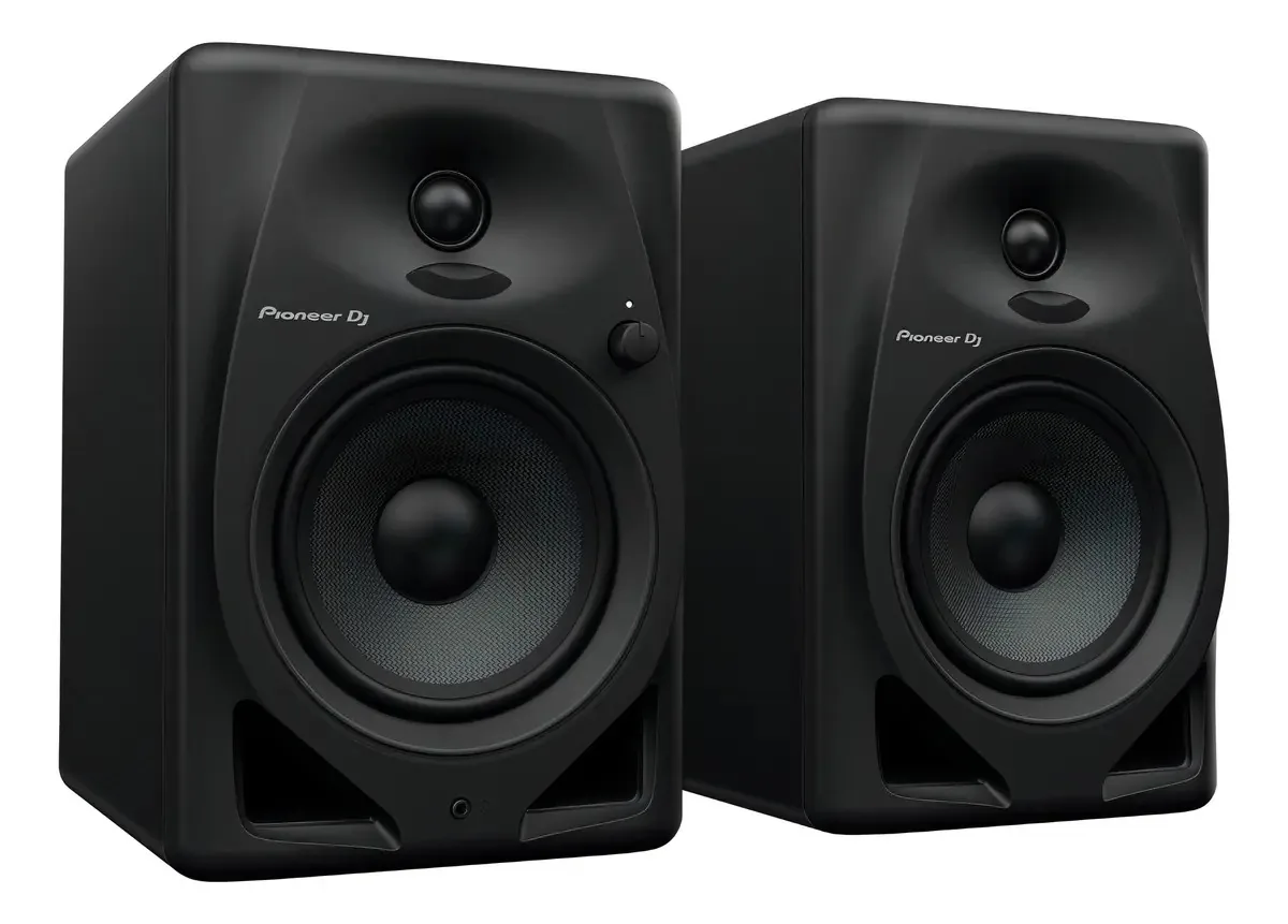 Par de monitores ativos pretos Pioneer DM-50d
