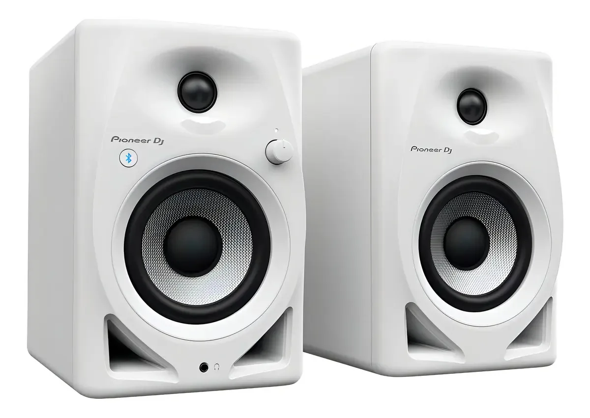 Monitores de estúdio Pioneer DM-40d-BT Bluetooth White Pair brancos
