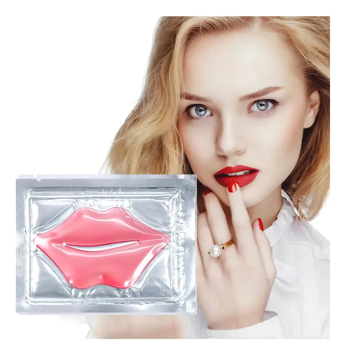 30 Máscaras Labial Hidratante Boca Com Colágeno