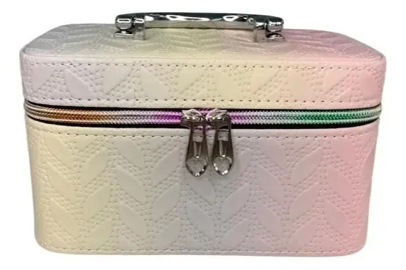 Maleta Organizadora Maquiagem - Estampa Folhas - Pequena