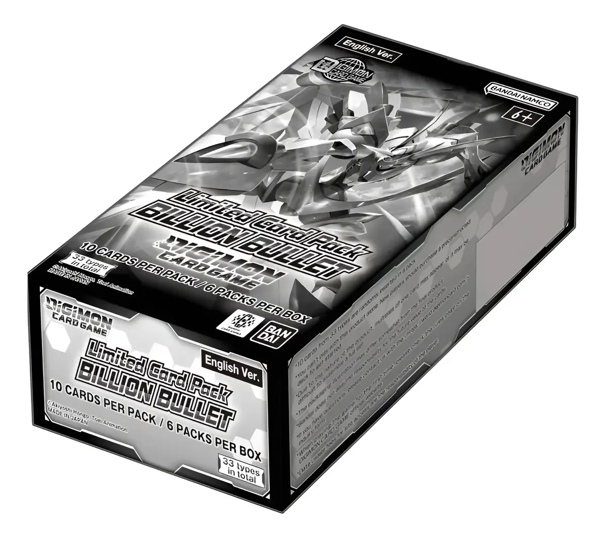 Digimon Billion Bullet Limited Card Pack Inglês Holográfica - 60 Cartões de Jogo
