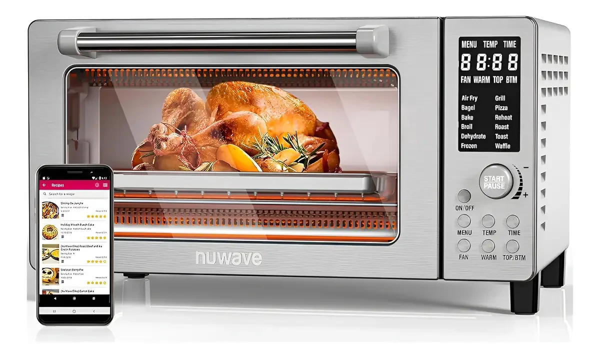 Forno inteligente 10 em 1 com fritadeira e convecção